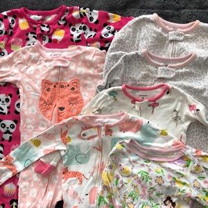 Lot of Seven 2T long sleeve PJs in great condition
